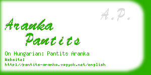 aranka pantits business card